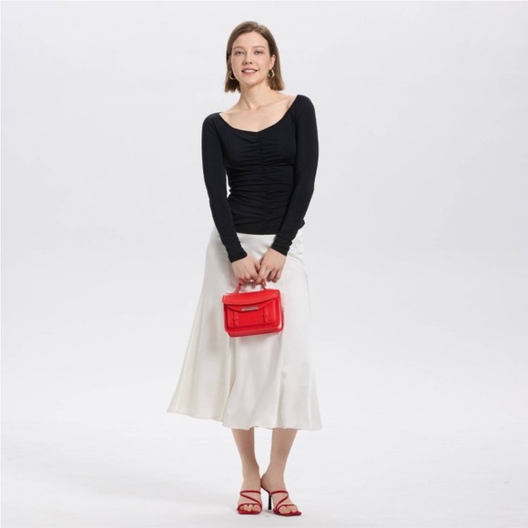 a new day Black Ruched Long Sleeve Top - Picture 3 of 4